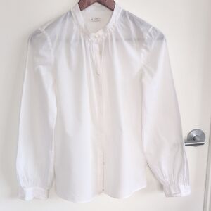 Club Monaco Semi-Sheer Cotton Button Down Shirt